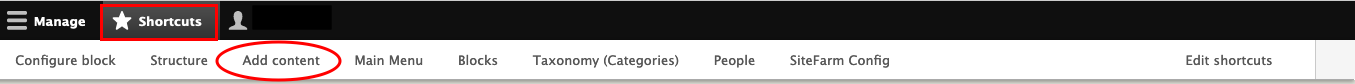 Admin panel for SiteFarm